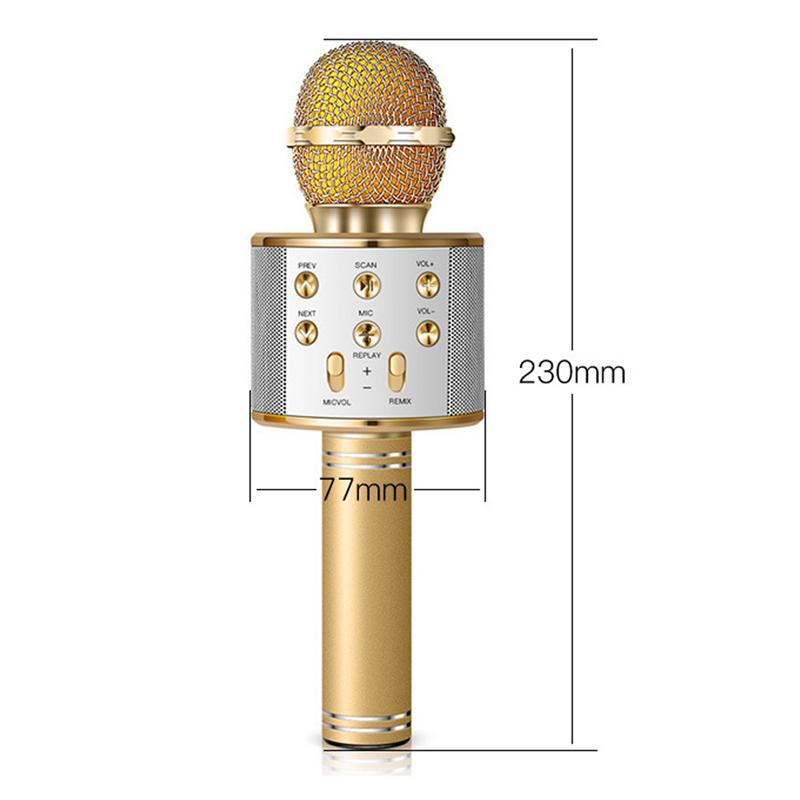 Micro Hát Karaoke Ws858 Kết Nối Bluetooth