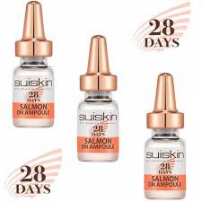 Combo 3 Chai Tế Bào Gốc Từ DNA Cá Hồi Phục Hồi Da Sau 28 Ngày Suiskin Salmon DN Ampoule 28 days 2ml x 3 Chai