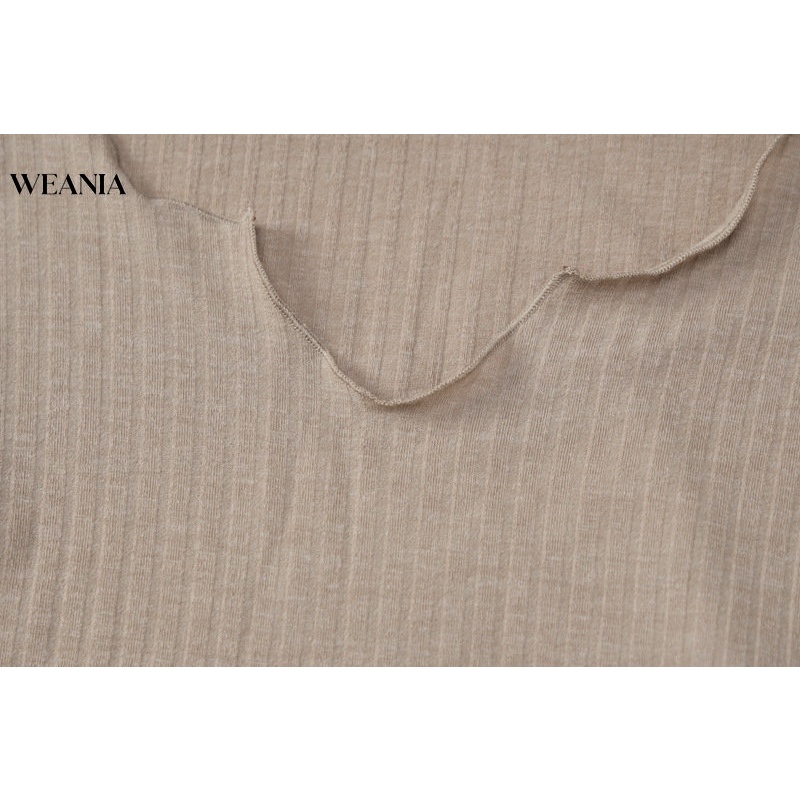 Áo Thun Tay Dài Phối Bèo Thiết Kế Xẻ Quyến Rũ