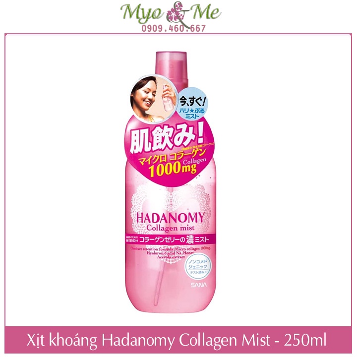 Xịt khoáng Hadanomy Collagen Mist Nhật Bản - 250ml