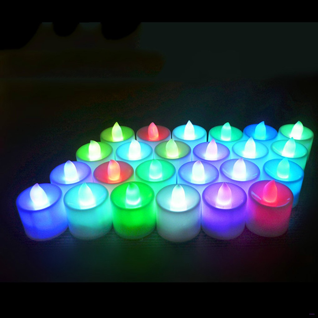 Đèn Led Giả Nến Nhiều Màu Trang Trí Tiệc