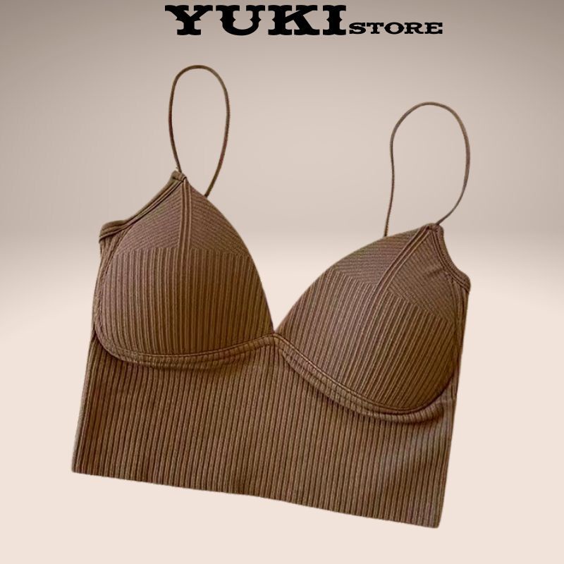 Áo Bra 2 Dây Gân Tăm Đệm Mỏng Nâng Ngực Sexy Cho Nữ YUKI STORE 1833