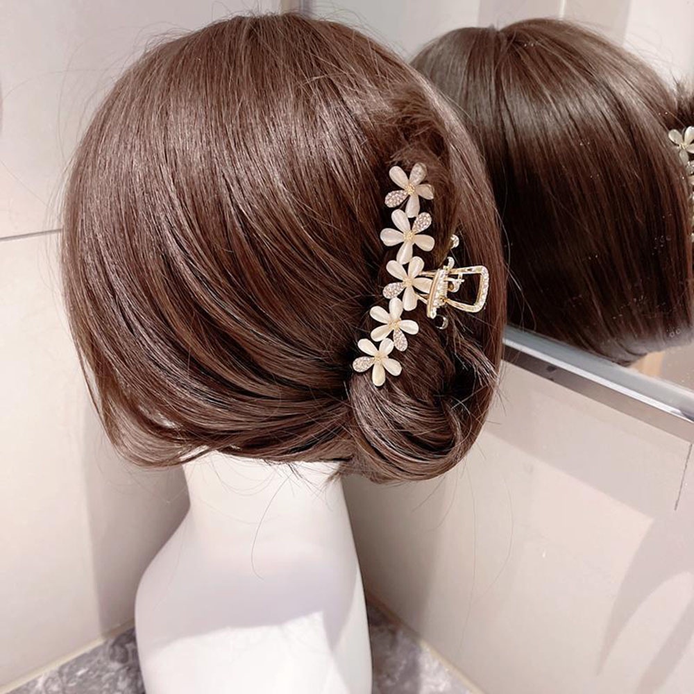 Kẹp Tóc Hình Hoa Đính Đá Thời Trang Cho Nữ