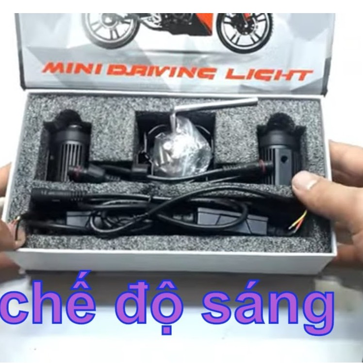 ( GIÁ  1 ĐÈN  ) Đèn LED trợ sáng bi cầu mini 2 chế độ ,LOẠI CÓ CỤC NGUỒN