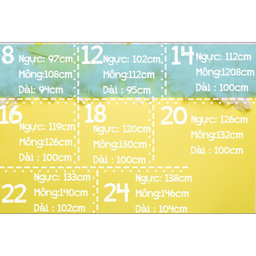 Đầm hoa cúc 65-100kg