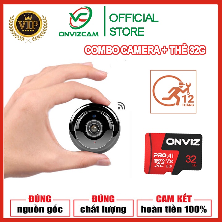 [COMBO SỐC] Camera IP WIFI V380 Kèm thẻ nhớ ONVIZ PRO 32G/64G