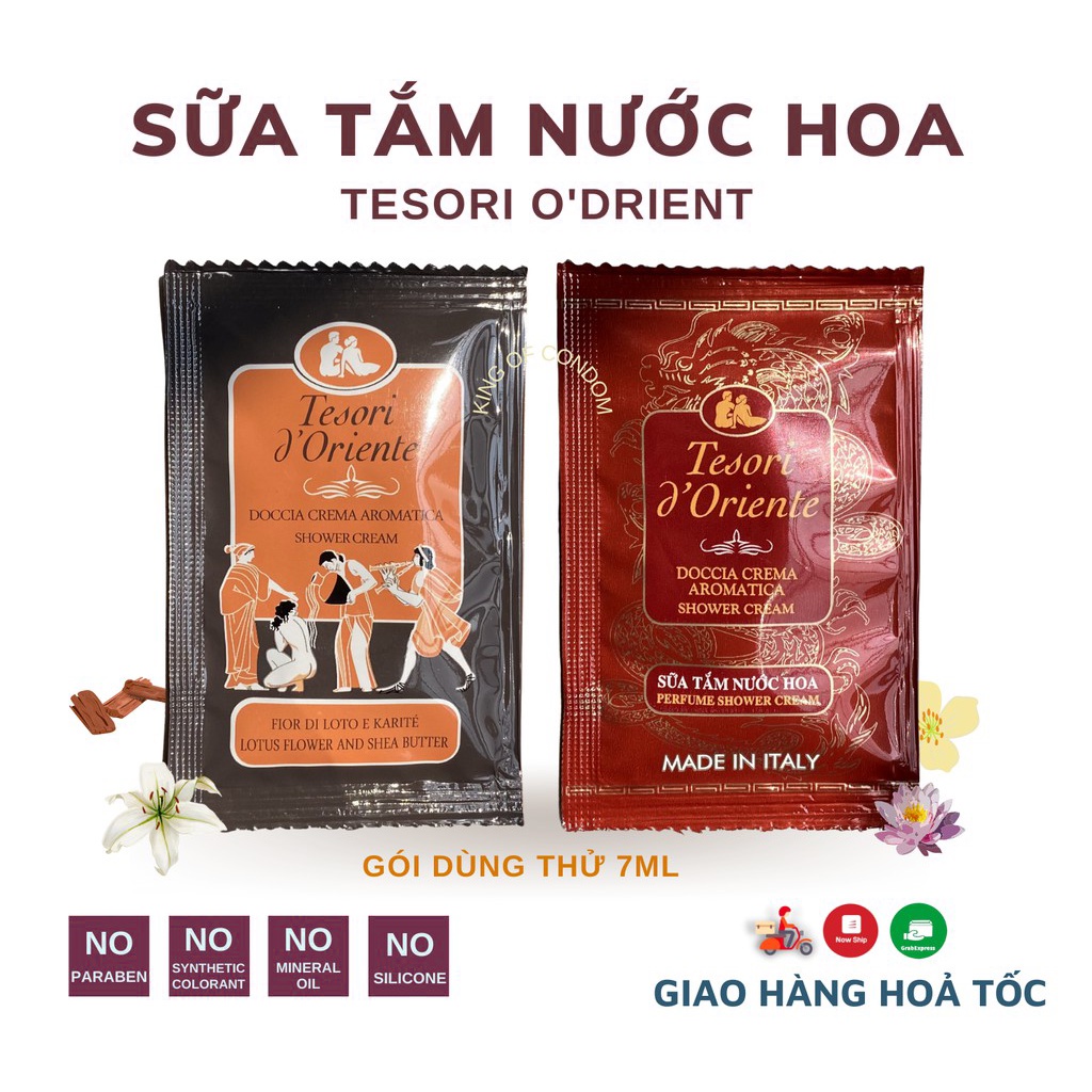 Sữa Tắm Nước Hoa Tesori Gói Lẻ Dùng Thử Giao Mùi Ngẫu Nhiên