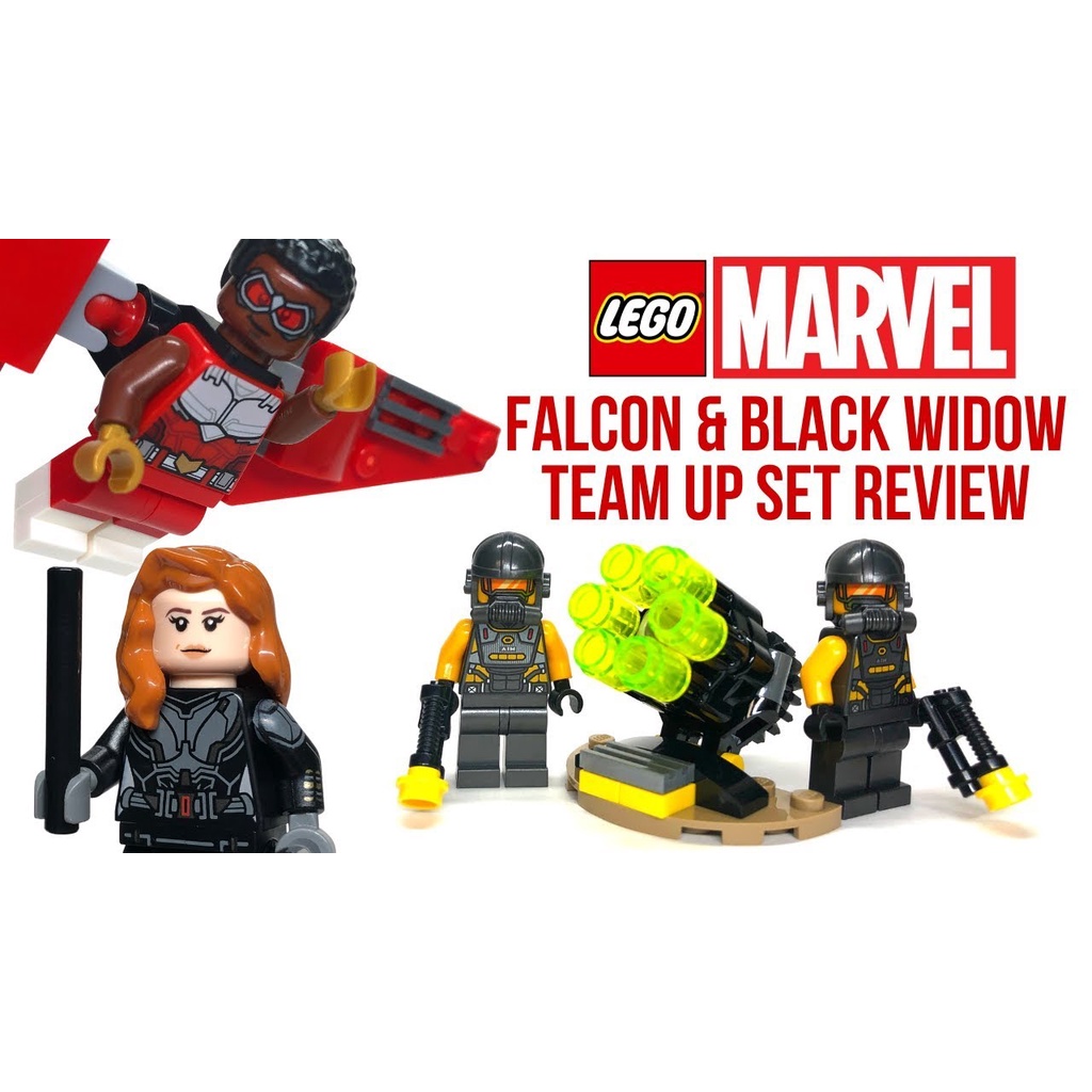 40418 Đồ chơi lắp ráp Iego Super Heroes Avengers Falcon & Black Widow - Đồ chơi bộ 4 nhân vật