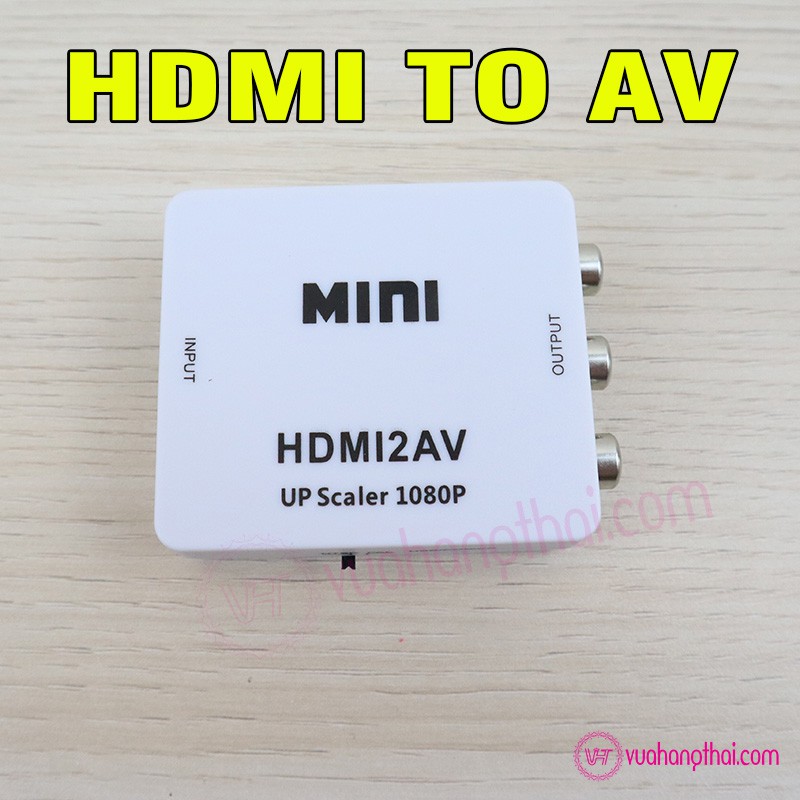 Bộ Chuyển Đổi HDMI Sang AV - Đầu chuyển HDMI Ra AV -  Adapter HDMI Sang AV - HDMI to AV