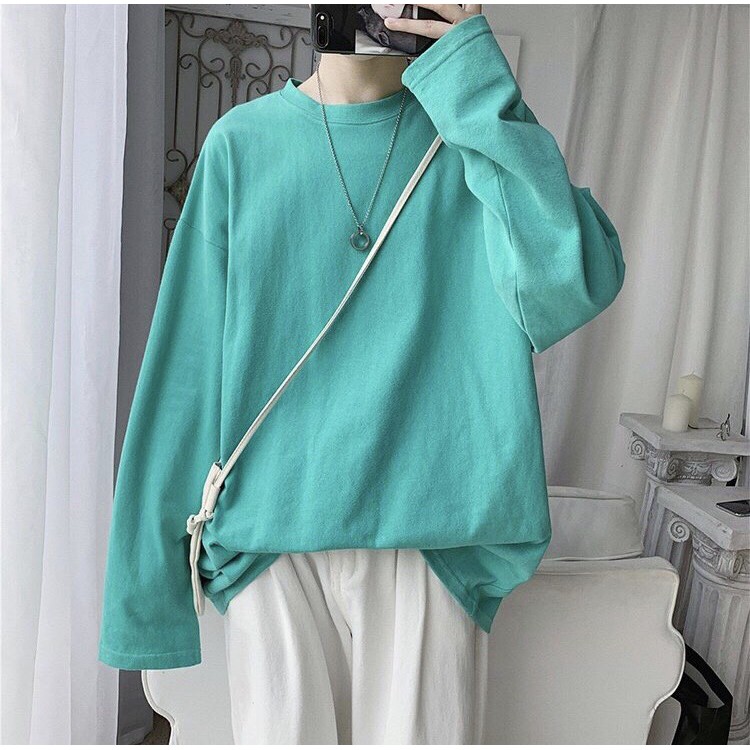 Áo thun tay dài WIND phông unisex form rộng Trơn nam nữ sweater oversize ulzzang | BigBuy360 - bigbuy360.vn
