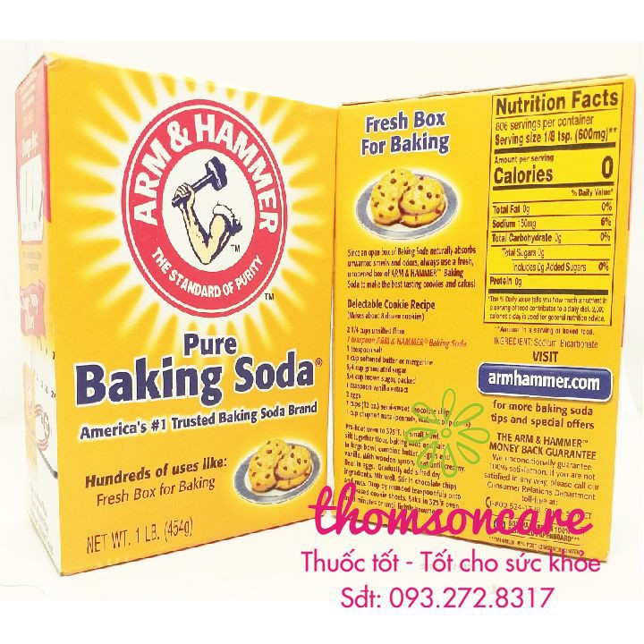 Baking Soda - Bột làm trắng răng, giúp tẩy tế bào da chết - Nhập khẩu từ Hoa Kỳ