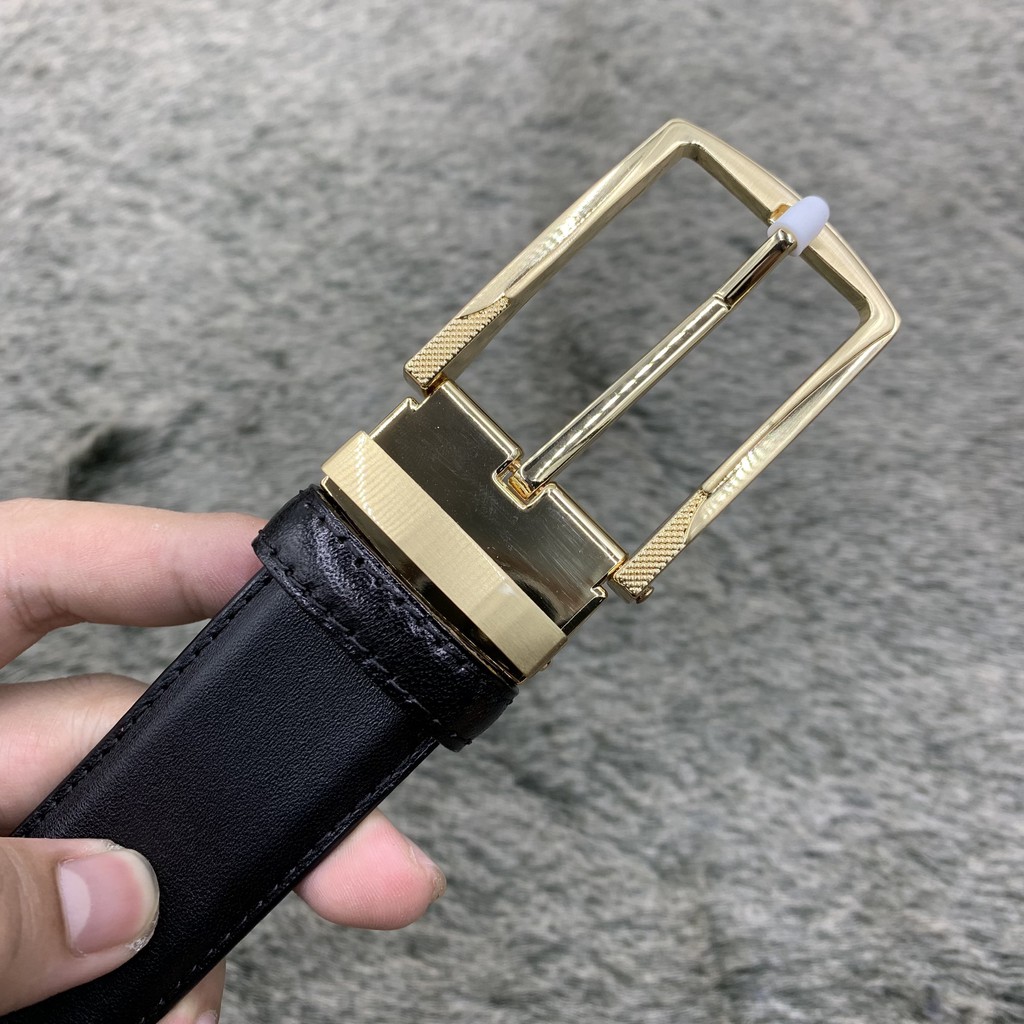 Dây lưng da bò thật mặt kim nhiều màu