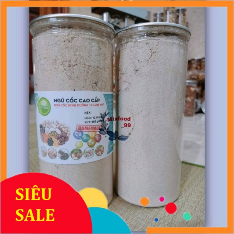 Bột ngũ cốc 17 loại hạt,500g, thơm ngon, nhà làm, giá rẻ