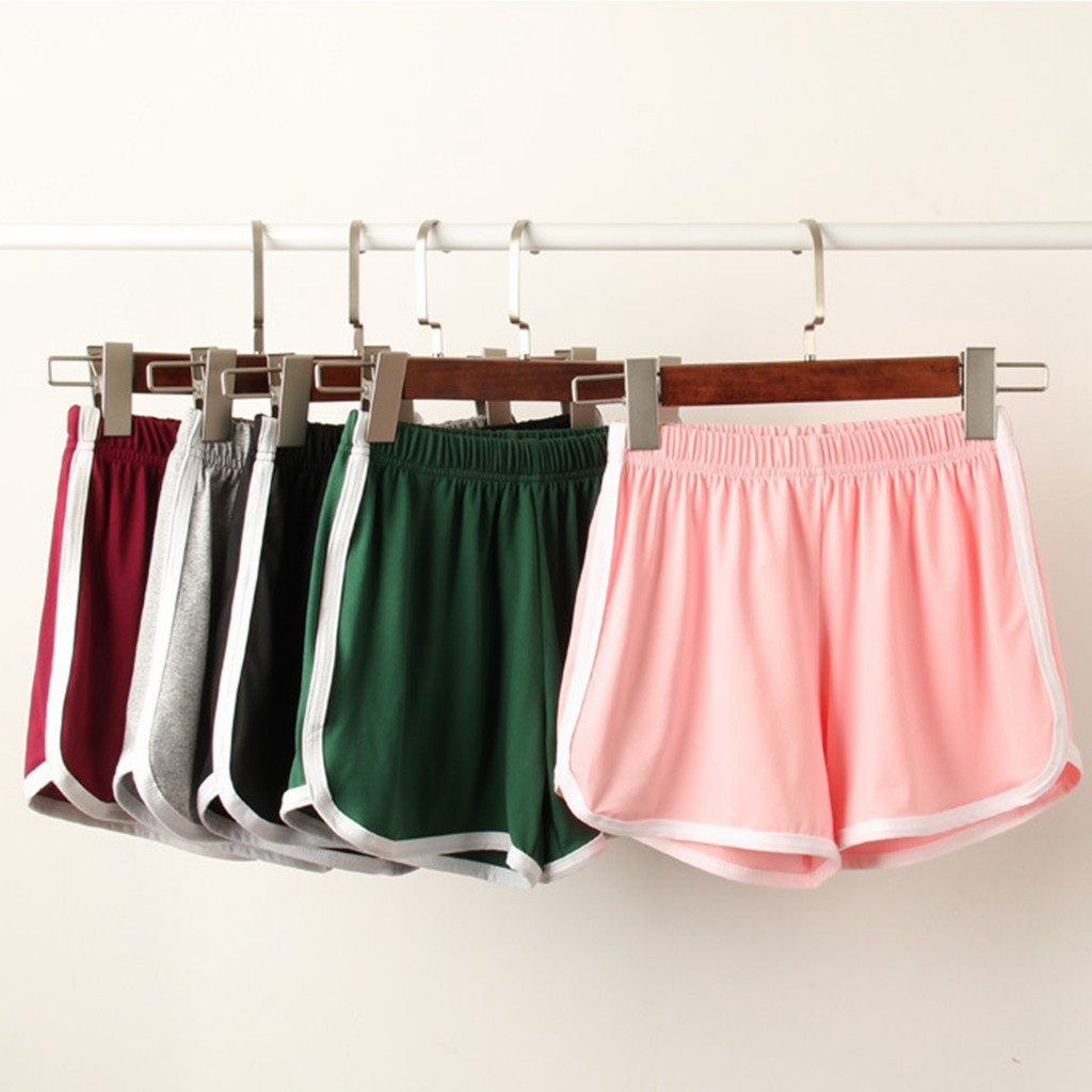 Quần Sọt Lưng Cao Chất Liệu Co Giãn Phong Cách Hàn Quốc