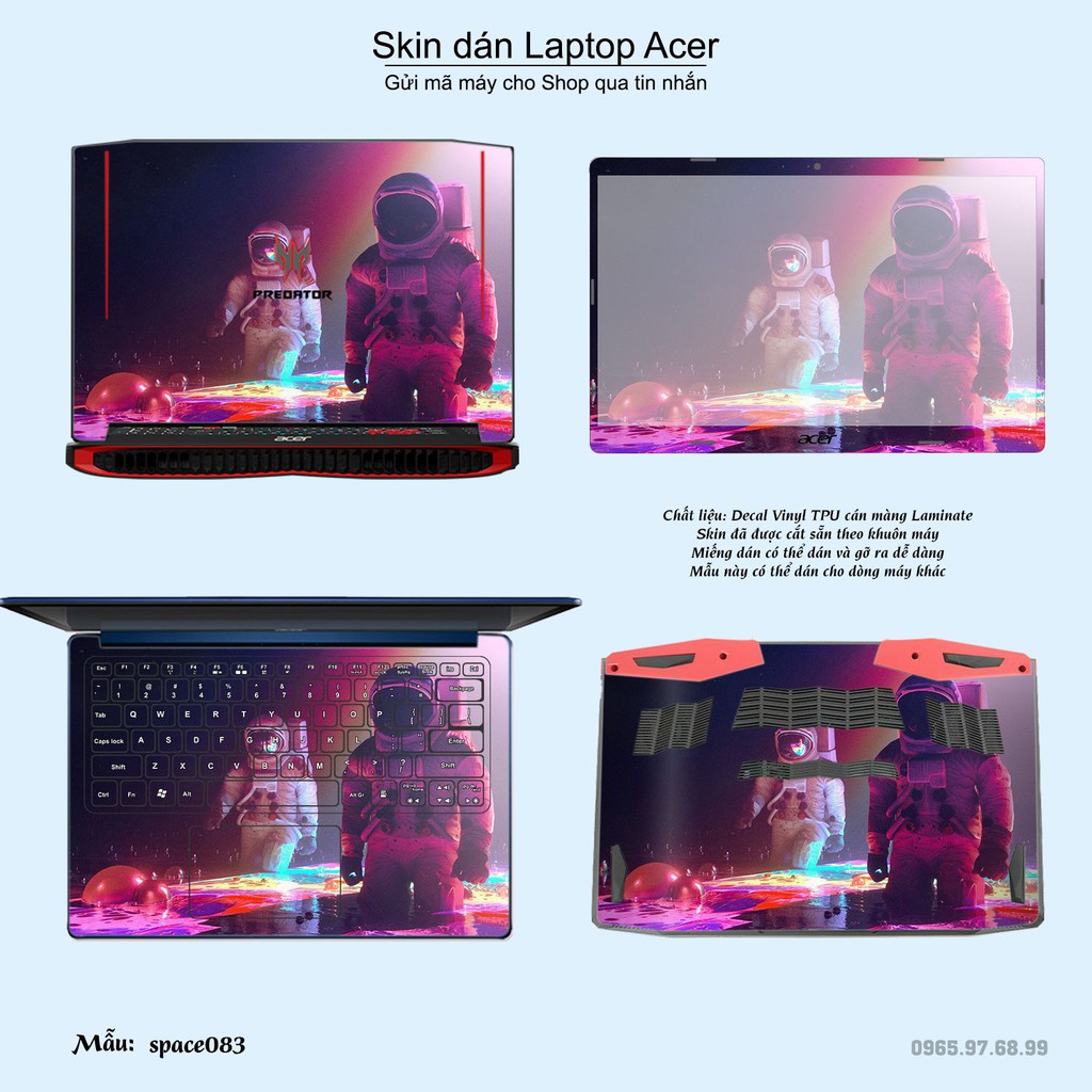 Skin dán Laptop Acer in hình không gian _nhiều mẫu 14 (inbox mã máy cho Shop)