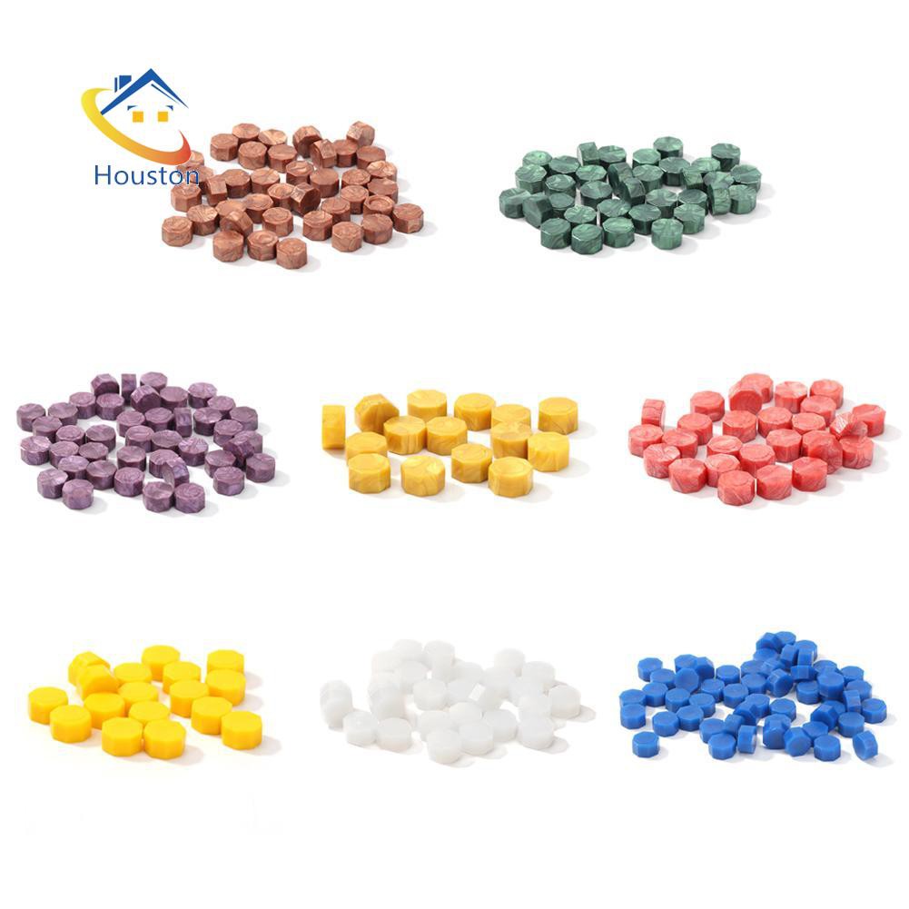 Set 100 hạt sáp đóng dấu đa năng phong cách vintage