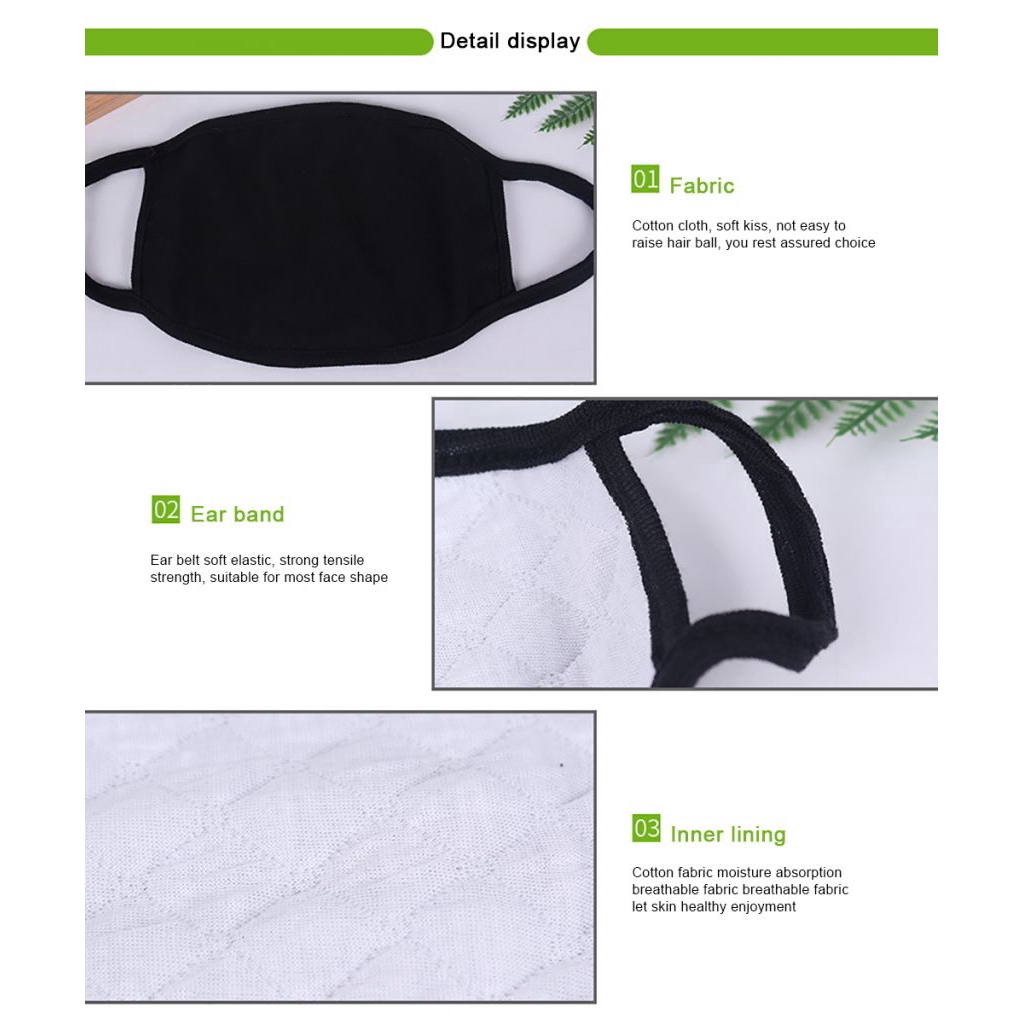 【Fast】【Available】 Black Cotton Mask Protective dust mask 【BooBoom】 | BigBuy360 - bigbuy360.vn