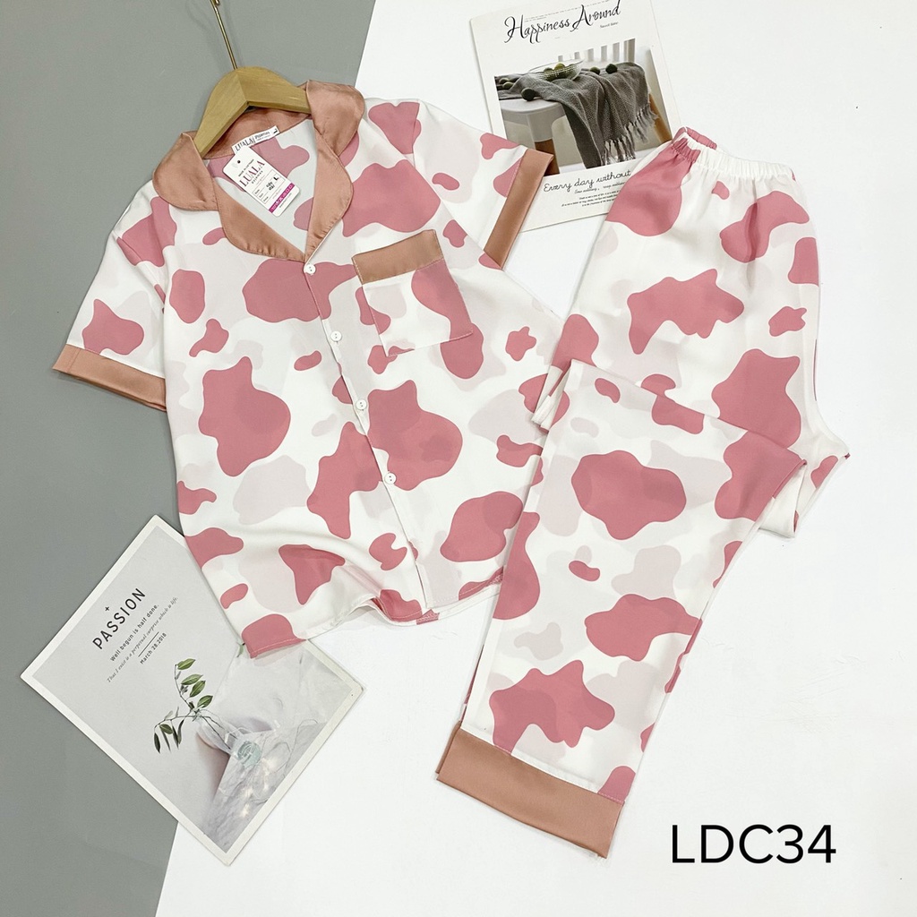 Đồ Ngủ Pijama Lụa Satin Tay Cộc  Siêu Xinh, Dài Cộc  Mềm Mịn, Độc Lạ Khó Tìm, Sanh Chảnh Hàn Quốc