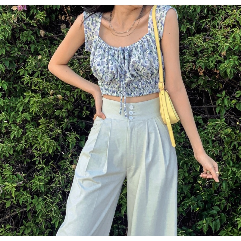Áo croptop hoa nhí Loli Top By Gum