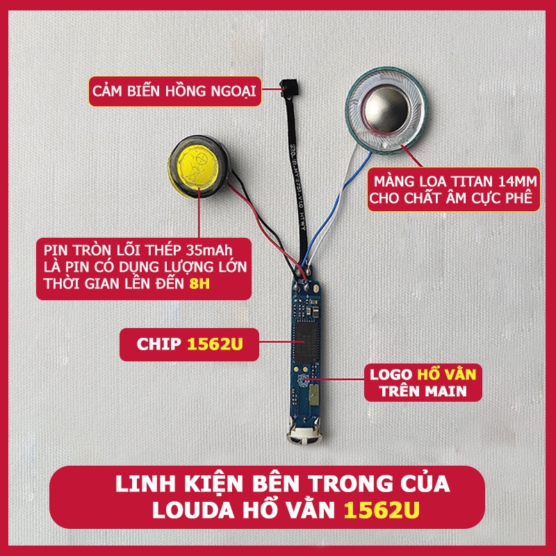 Tai Nghe Không Dây Hổ vằn 1562U 8H Pin Cực Trâu Tai Nghe Không Dây Full Chức Năng Đổi Tên Định Vị Sạc Không Dây