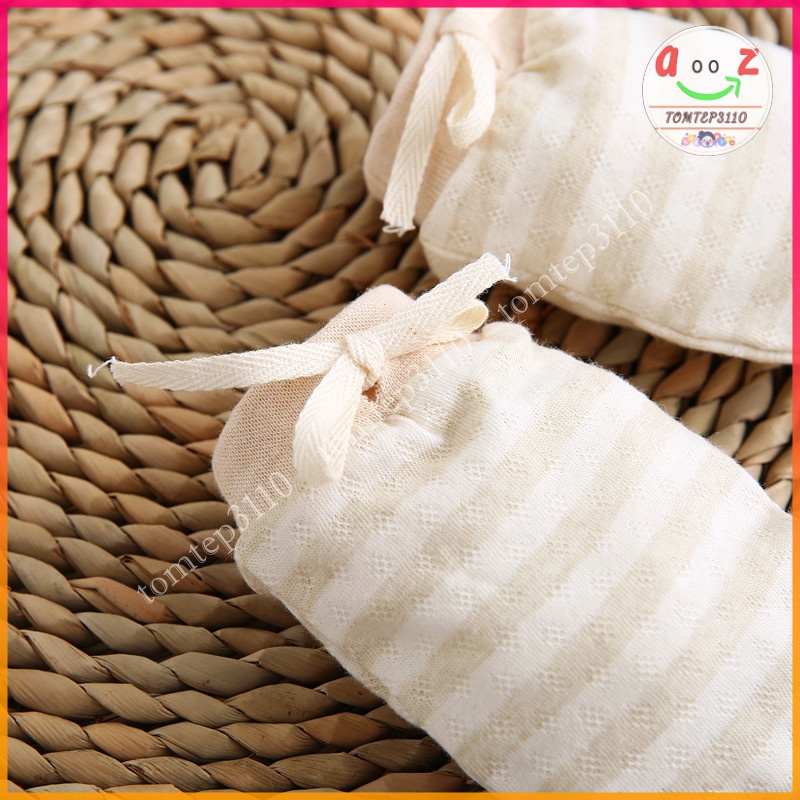 Bao Tay Sơ Sinh Có Dây Buộc - Chất Cotton Hữu Cơ Tự Nhiên, Không Chất Tẩy Rửa An Toàn Cho Bé