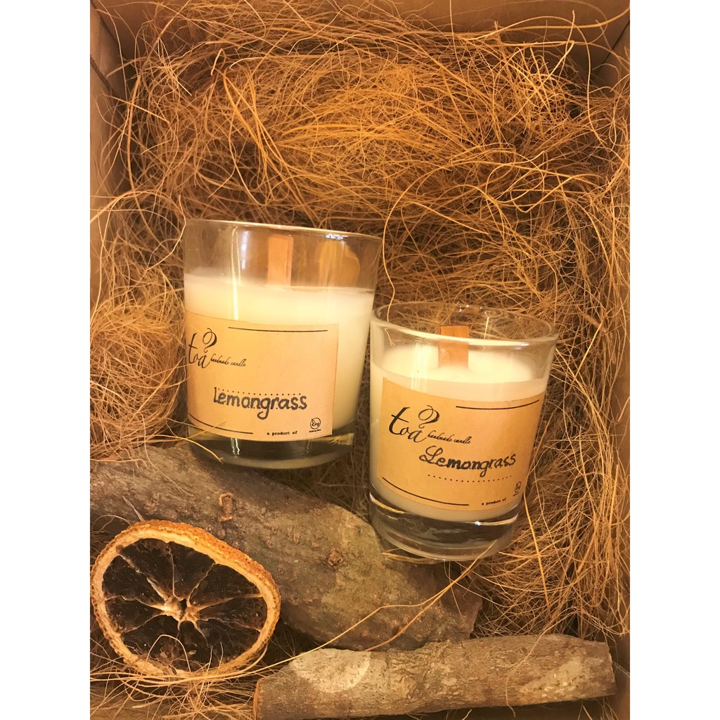 Nến đơn hương Sả chanh | Tỏa Handmade Candle