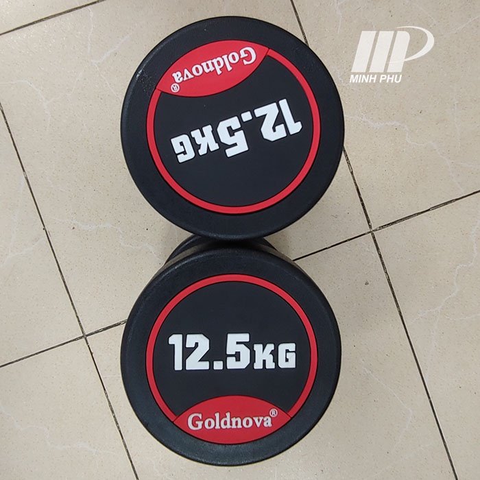 Tạ tay cao cấp Goldnova 12.5kg ⚡ Dụng cụ tập GYM chuyên nghiệp ⚡ Tạ bọc cao su loại 12.5kg 1 chiếc