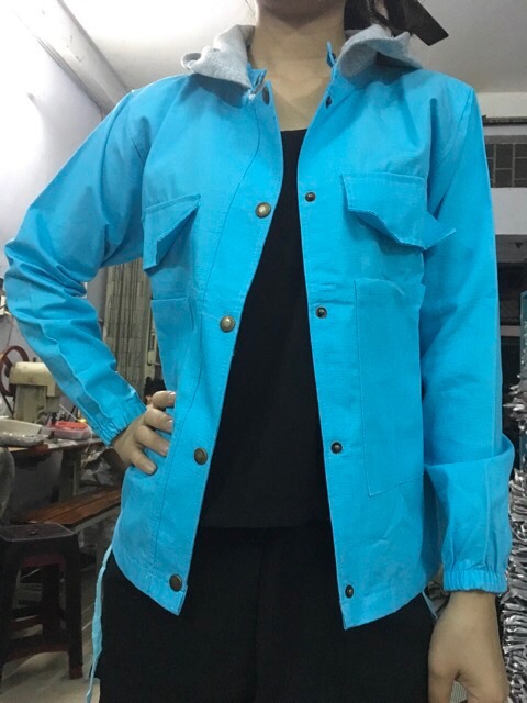 Áo khoác kaki nón xám | BigBuy360 - bigbuy360.vn