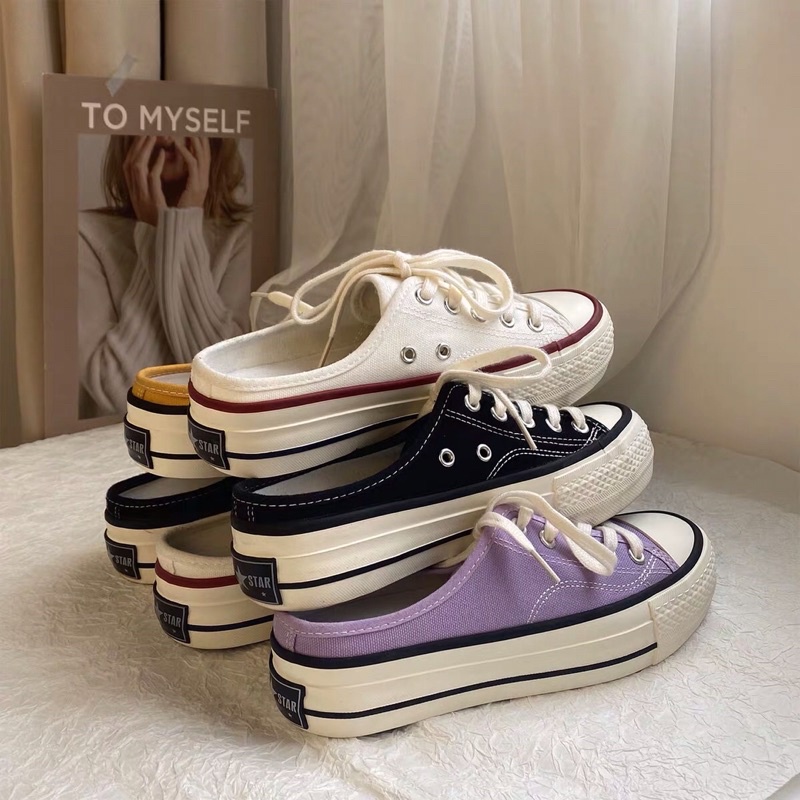 Giày sục Evenstar màu tím mới có ảnh thật