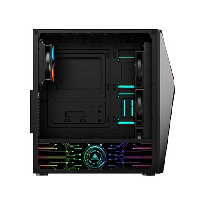 Thùng Máy Tính Case VSP Gaming FA400 LED Cover Nguồn (Có sẵn 1 Fan LED RGB) (KHT)