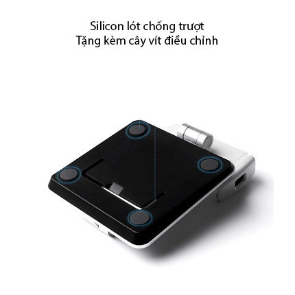Giá đỡ ipad, máy tính bảng AP7X, xoay 360 độ, hợp kim nhôm, có thể gấp gọn, dùng cho iPhone, iPad, Samsung - Techroom.vn