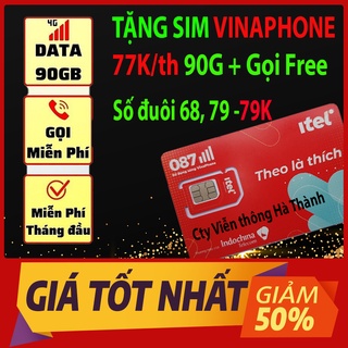 Sim Itelecom 4G mạng Vinaphone gói 3GB/ngày + Miễn phí gọi nội mạng Vinaphone