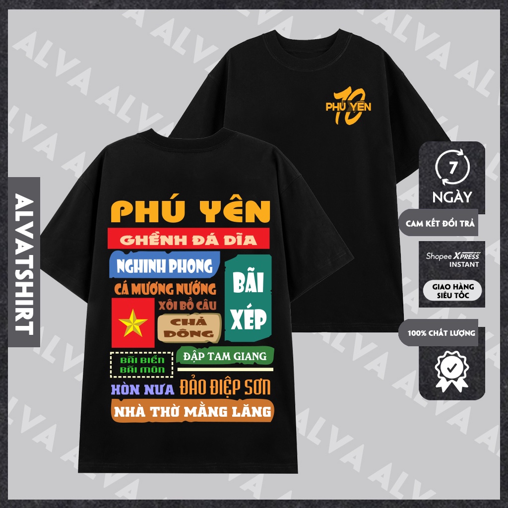 Áo thun các tỉnh miền Trung Việt Nam Oversize Unisex độc quyền tại Alva