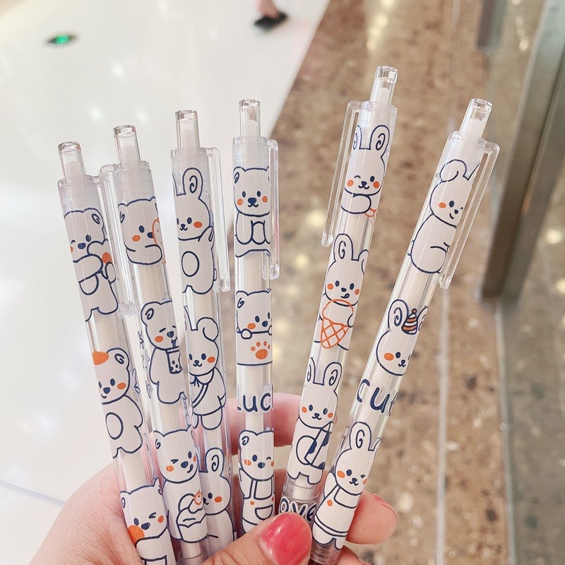 Bút gel ngòi 0.5mm họa tiết hoạt hình dễ thương