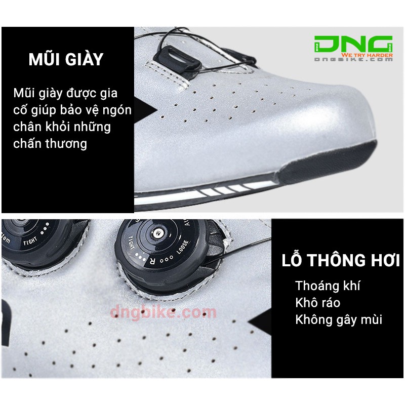 Giày xe đạp BOODUN màu phản quang đế CARBON