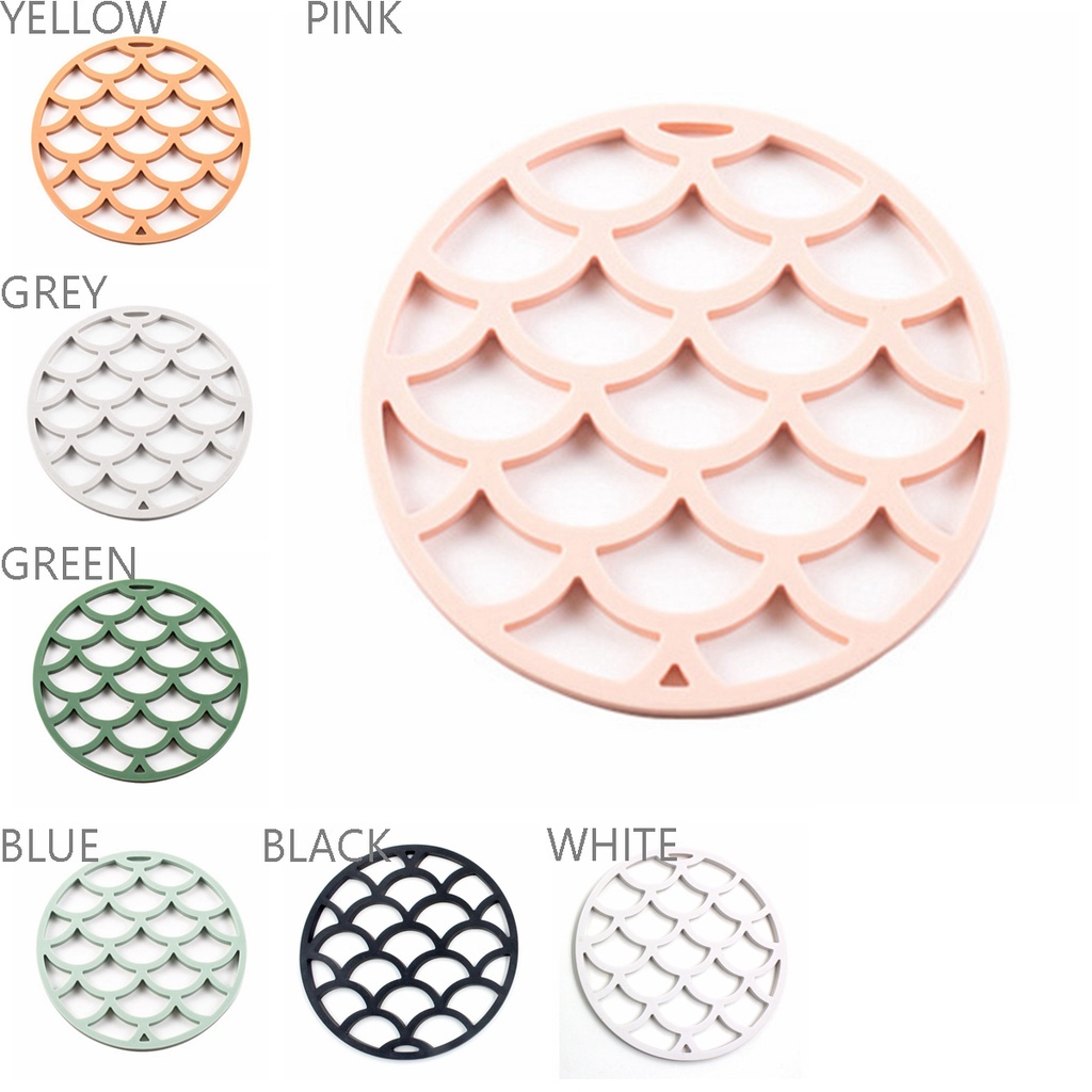 YIYU Miếng lót nồi cách nhiệt chống trượt bằng silicone nhiều màu phong cách Bắc Âu cao cấp