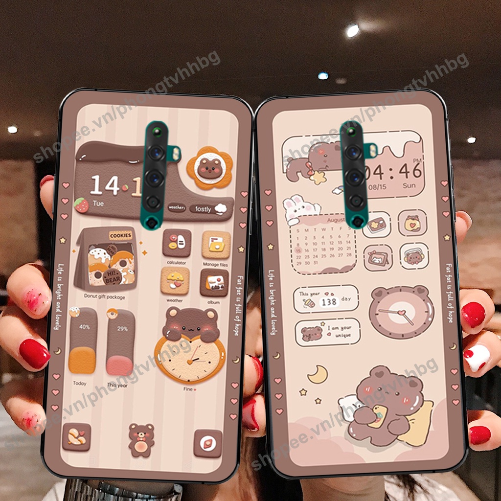 Ốp lưng Oppo Reno / Reno 2 / Reno 2Z / Reno 2f / Reno2 F gấu,thỏ trắng , đồng hồ dễ thương cute cực đẹp