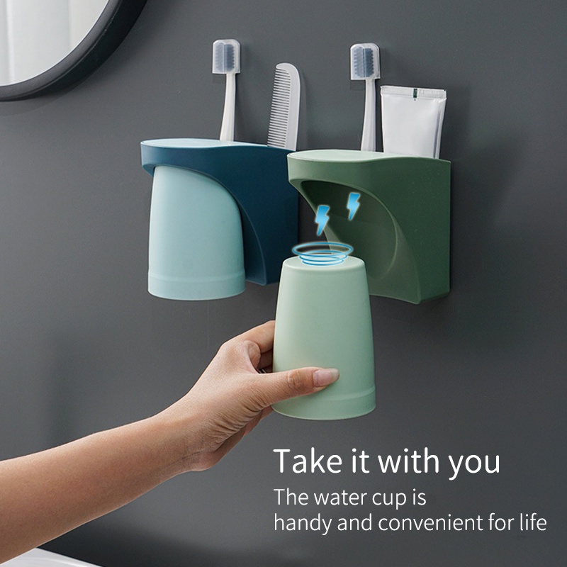 Giá Đỡ Bàn Chải Đánh Răng Hít Nam Châm Có Cốc Hút CR1 2021