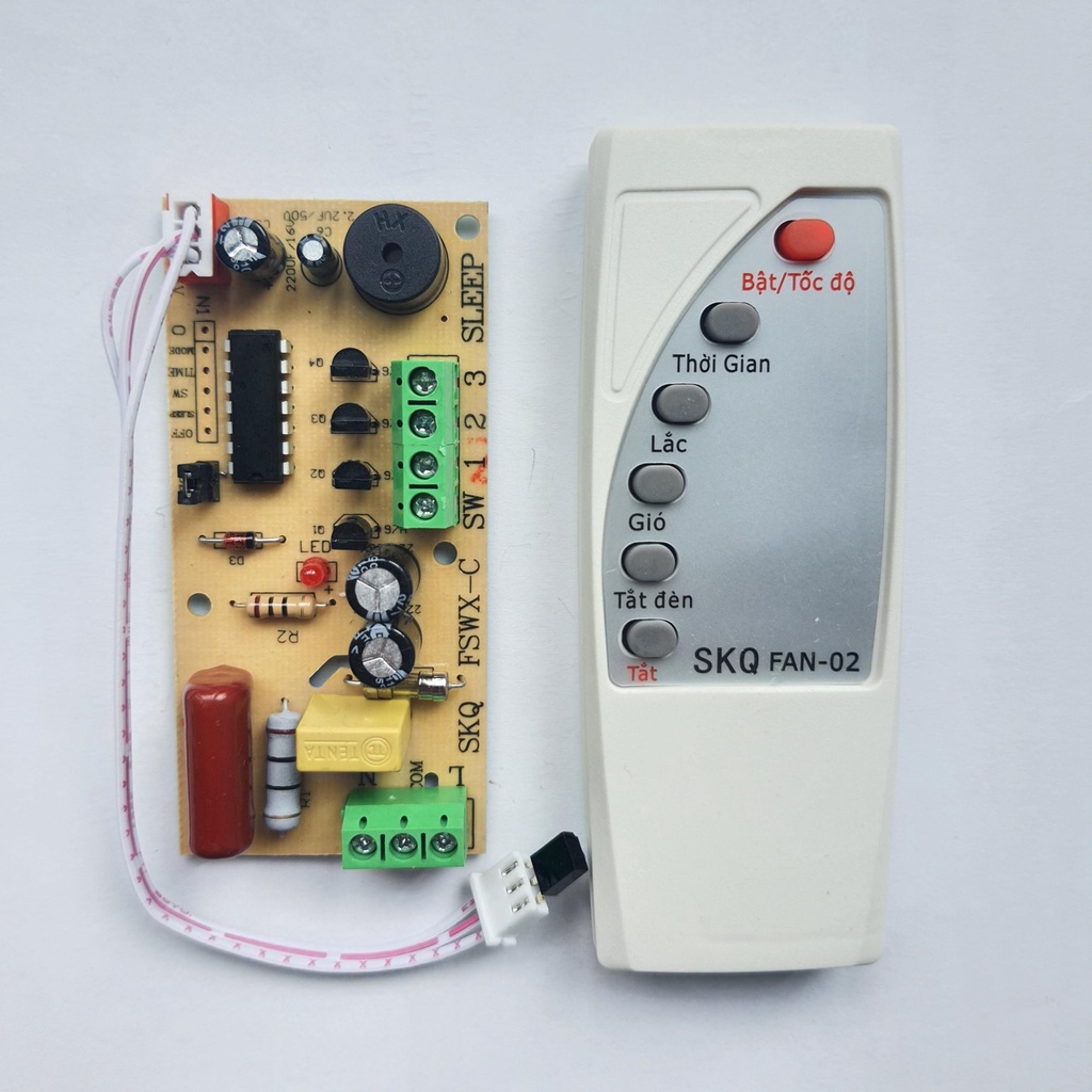 Mạch quạt điều khiển từ xa mạch xin to IC 14 chân có cầu chì bảo vệ chống quá tải TIẾNG VIỆT CÓ SƠ ĐỒ ĐẤU NỐI