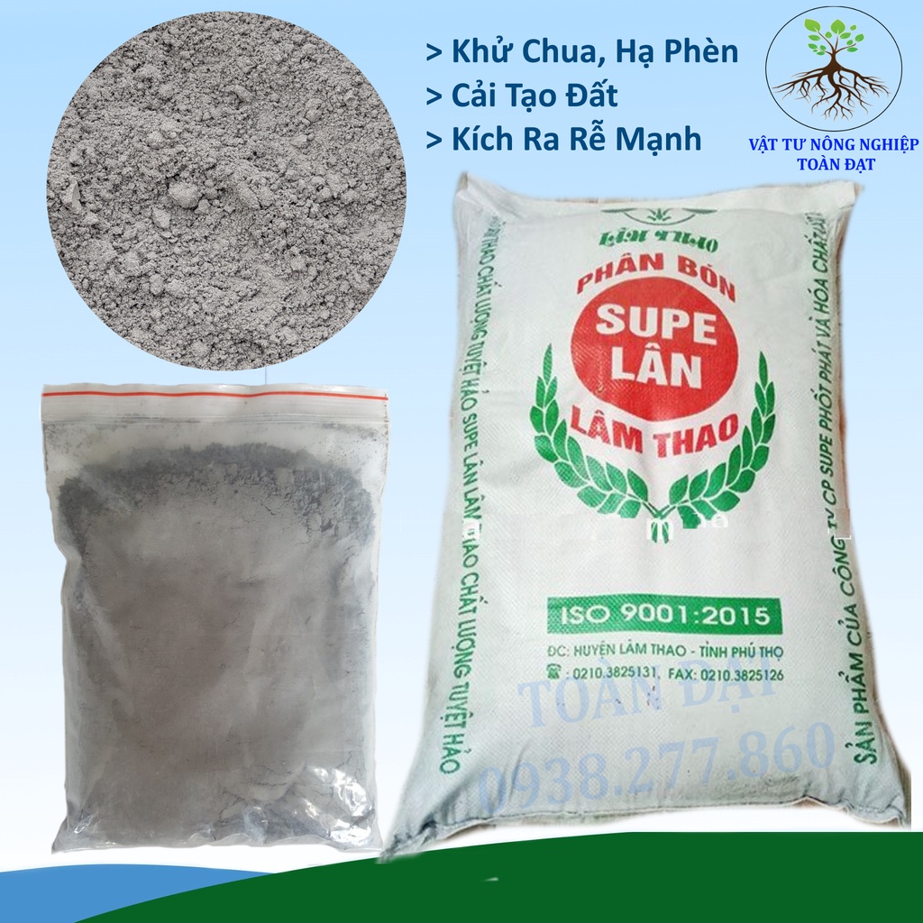 Phân Super Lân Lâm Thao (1kg), Siêu Lân giúp cải tạo đất, ra rễ mạnh