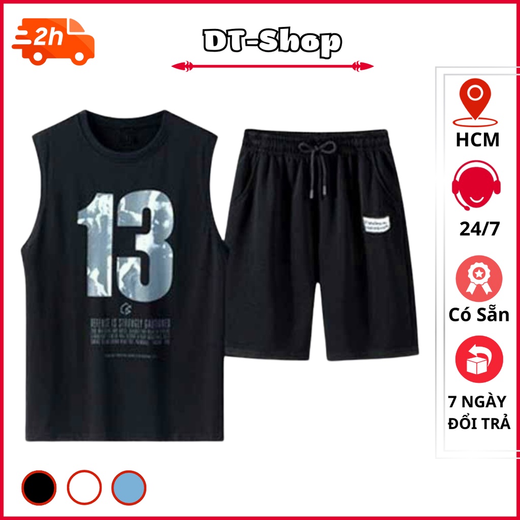 Bộ Quần Áo Thể Thao Unisex 3 Lỗ In Chữ Sô 13 Phong Cách Trẻ Trung Năng Động