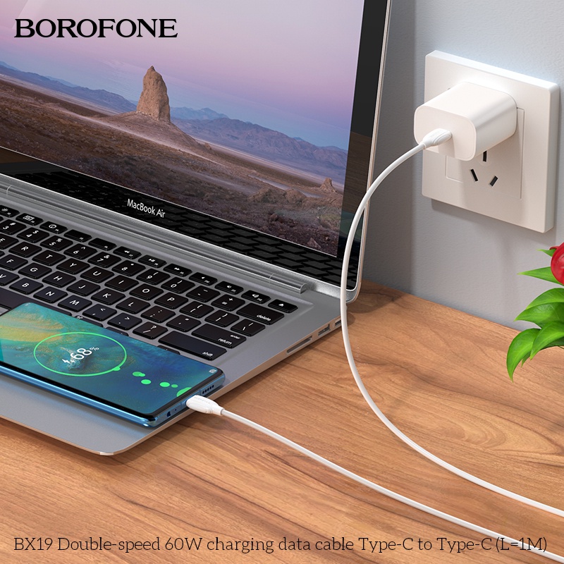 Dây cáp sạc nhanh lP Borofone BX19 2M chuẩn PD typeC to L
