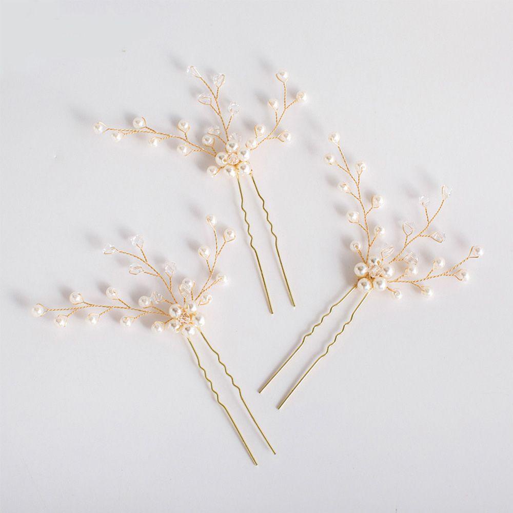 Trâm Cài Tóc Chữ U Hình Hoa Lá 15H Cho Cô Dâu