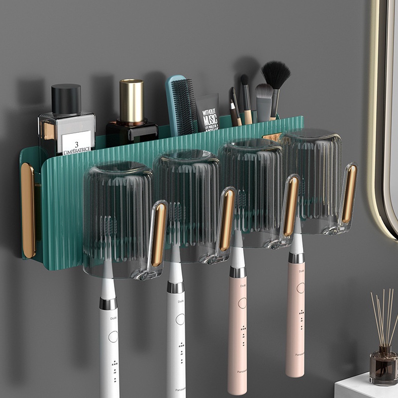 Giá Đỡ Bàn Chải Đánh Răng Cốc Súc Miệng Để Bàn Tiện Lợi