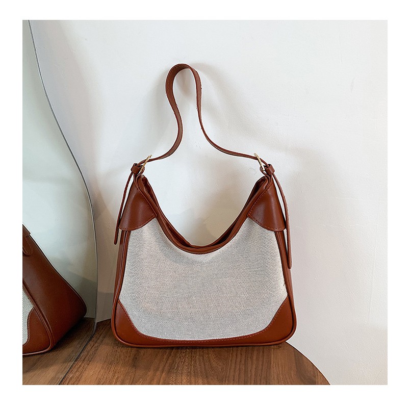 Túi đeo vai vải canvas cỡ lớn thời trang mùa hè duyên dáng dành cho nữ 2021