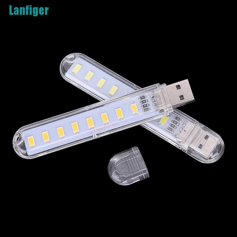 Đèn LED USB 5V 8 Bóng Mini Di Động Tiện Dụng Cho Máy Tính
