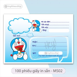 Phiếu giao hàng, phiếu ship hàng 100 tờ (Mã số 02)