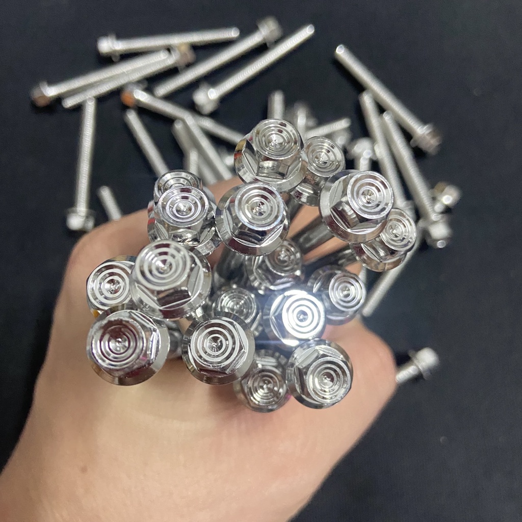 BỘ ỐC LỐC MÁY INOX SALAYA VERSION 2 THÁI XOẮN DÀNH CHO XE MÁY CÁC DÒNG