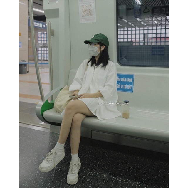 Áo sơ mi 1 cúc oversize, sơ mi 1 cúc ulzzang Bazic one