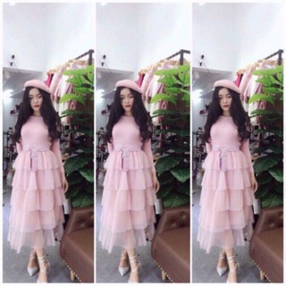 Váy maxi tầng hót hit - ảnh thật